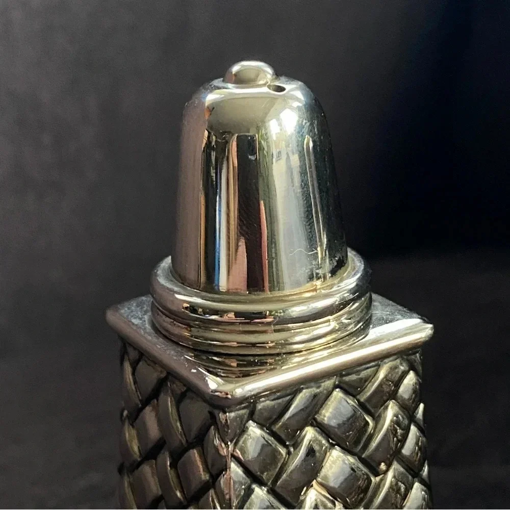 Vintage Godinger Silver Salt & Pepper Shaker Set Neiman Marcus Braided Design